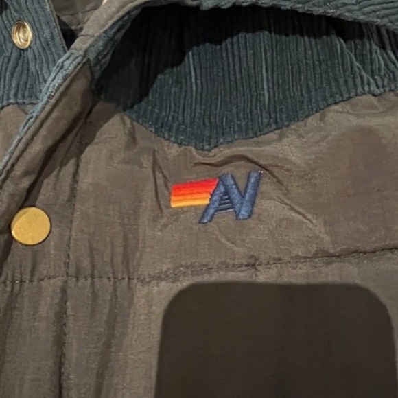 RARE Aviator Nation Blue ad Gray Reversible Puffer Vest Unisex Size M HTF - Picture 4 of 5